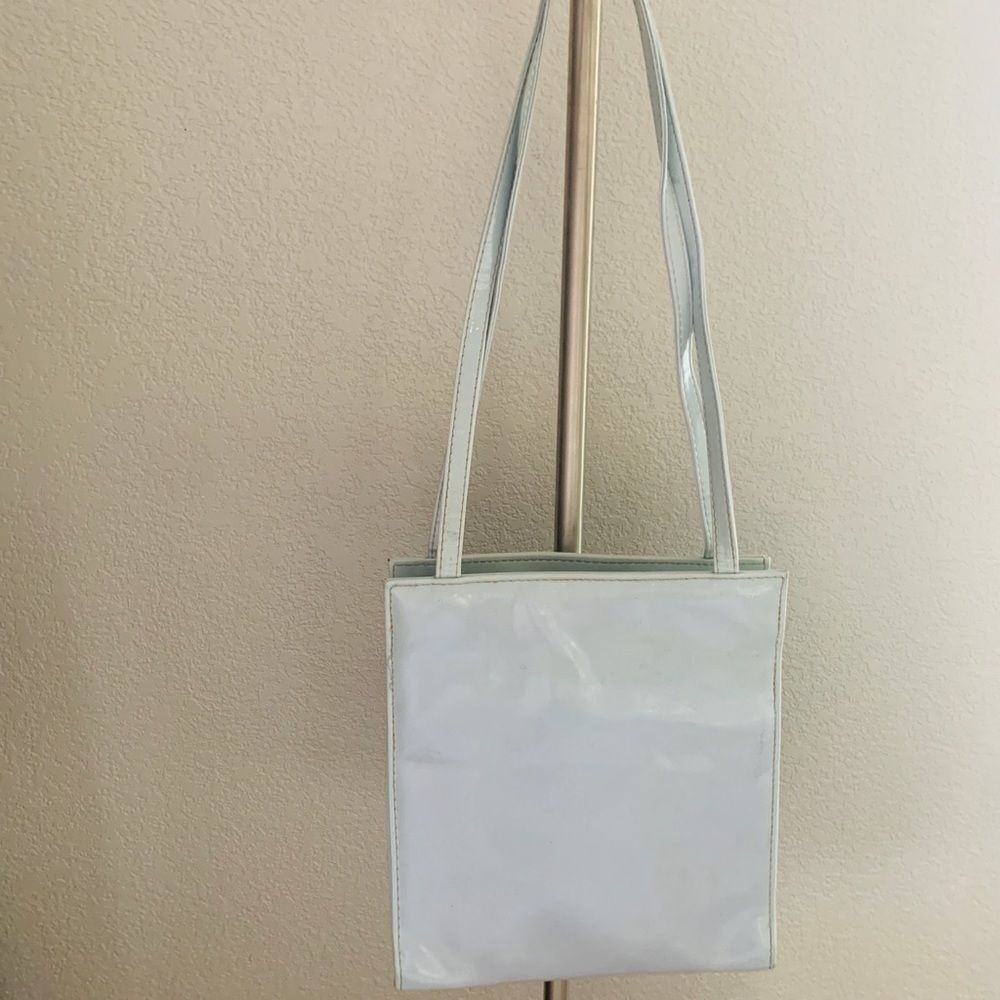 Y2K Italian Designer Lavender TOTE Handbag - Picture 3 of 8